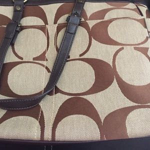 Large Tan Coach Tote