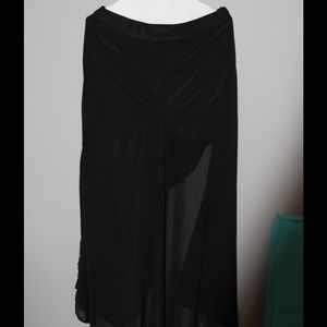 Long black maxi skirt