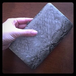 Rampage snake print clutch