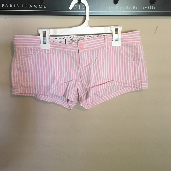 Pink and white stripe shorts