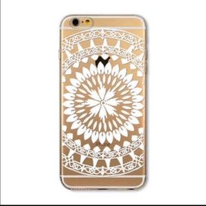 Slim Clear white Henna iphone6 case