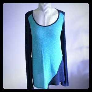 Splendid color block super thin long sleeve top