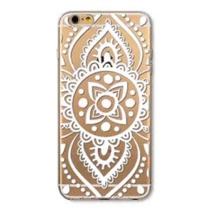 iPhone 6 &6s clear white henna case
