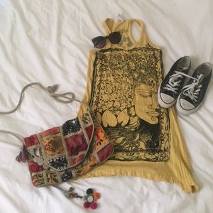 Hippie boho tunic / tank / cover up / mini dress