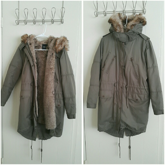 ASOS Parka Coat with faux fur lining and hood
