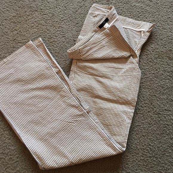 J. Crew Gray Striped Pants