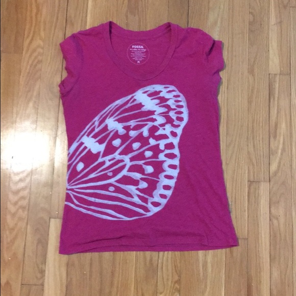 Fossil butterfly wing shirt.