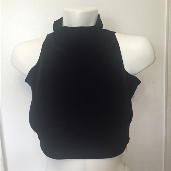NWT - AMERICAN APPAREL VELVET CROP TOP