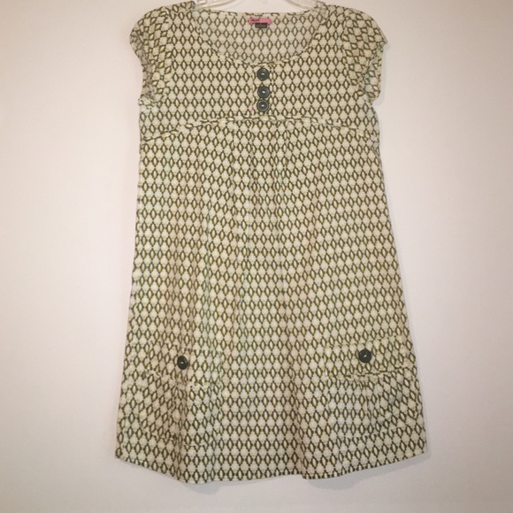 Green and yellow dress