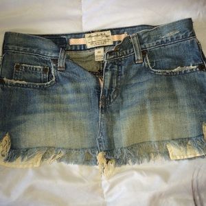 Denim mini skirt