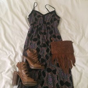 Boho hippie kaleidoscope maxi dress