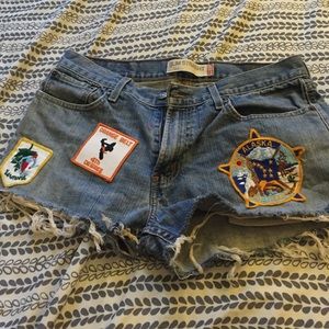 Urban outfitters patch work shorts