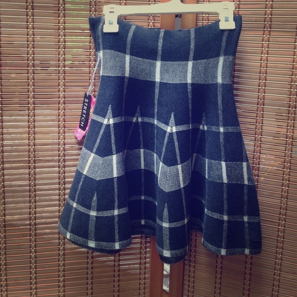 Flared Plaid Skirt
