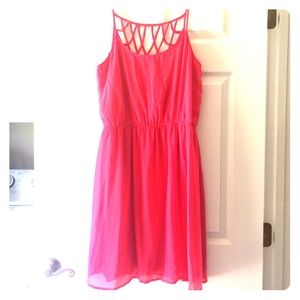 Coral sun dress