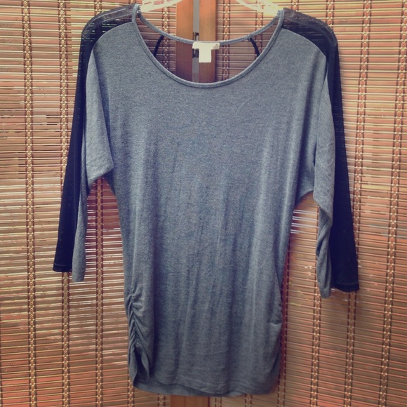 Grey shirt with mesh