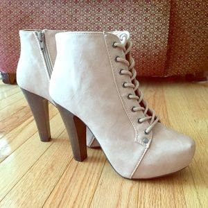 Charlotte Russe laced platform bootie