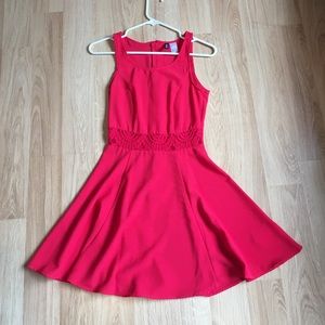 Skater Dress with Lace Detail