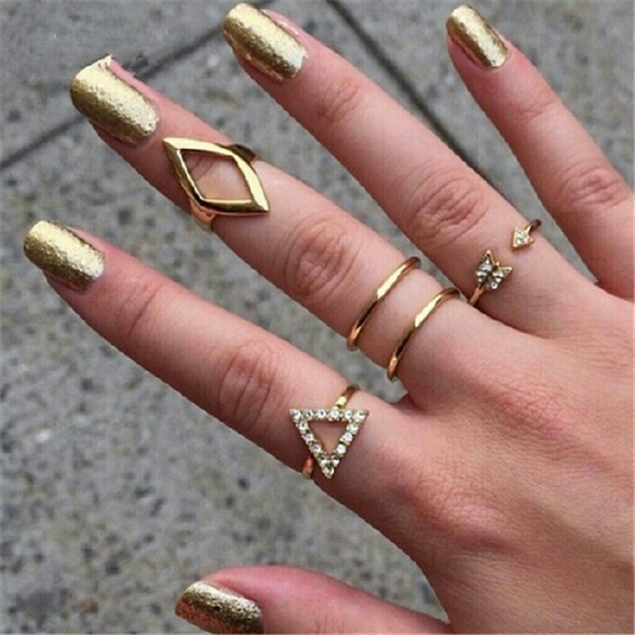 💍Dainty 5pcs Midi Rings Set💍