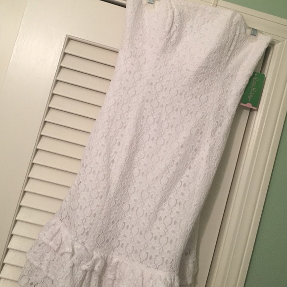 White Strapless Lilly Pulitzer Dress