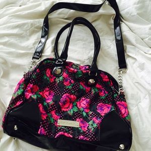 Betsey Johnson Rose & Skull Handbag