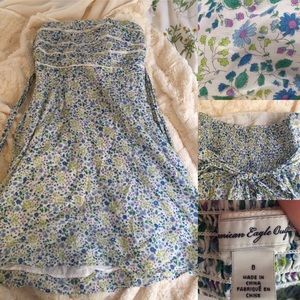 Floral American Eagle Strapless Dress