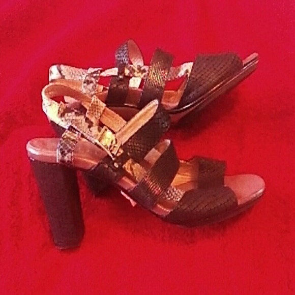 ANYI LU HAND MADE SANDALS MULTI COLOR SNAKE 11 - Picture 3 of 4