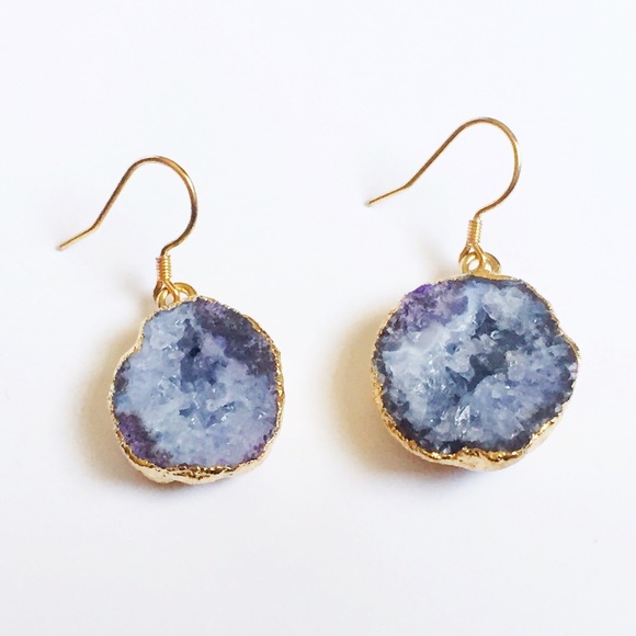 Jewelry - Sale- Purple Druzy earrings