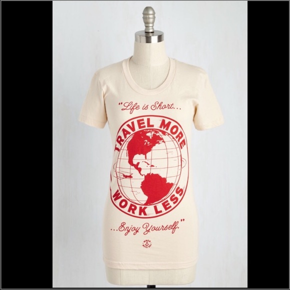 Modcloth Time to Prioritize Tee in Ivory
