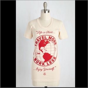 Modcloth Time to Prioritize Tee in Ivory