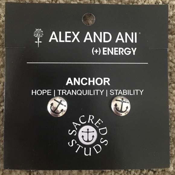 Alex & Ani Anchor Earrings