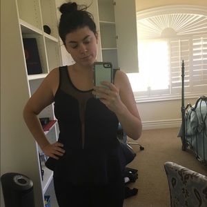 Navy blue peplum top!
