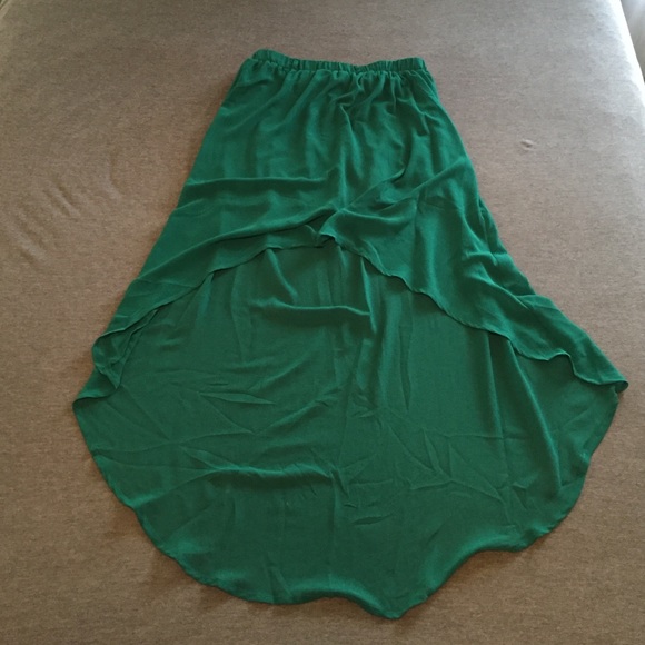 Green Hi Lo Skirt