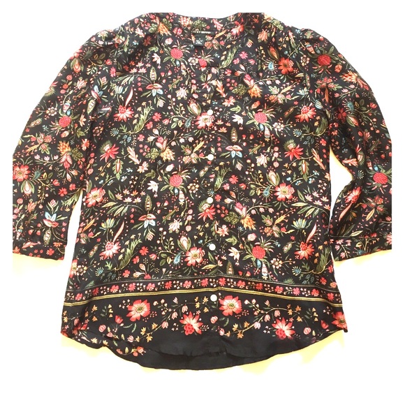 3/4 length sleeve floral top