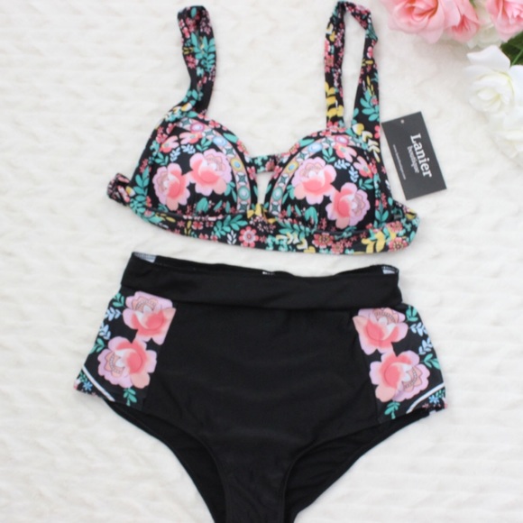 Floral High Waisted Bikini - Picture 4 of 4