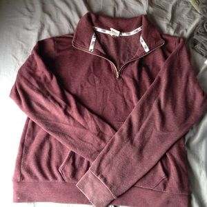 Maroon Quarter Zip from PINK
