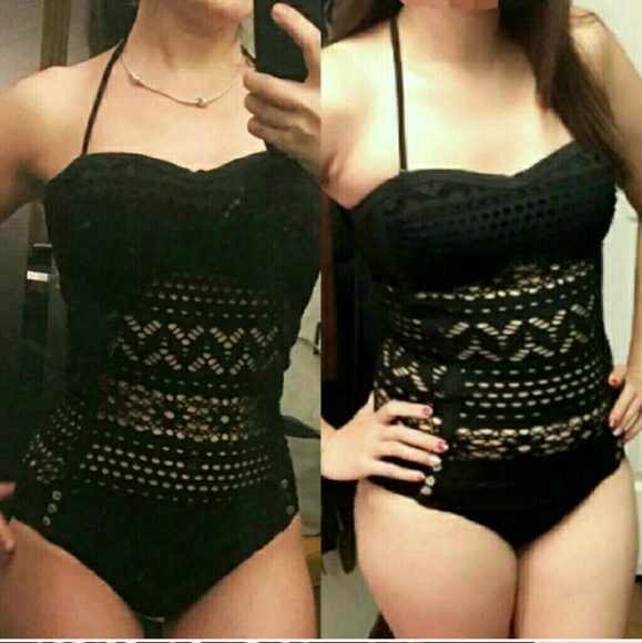 One Piece Lace Swimsuit - Picture 2 of 4