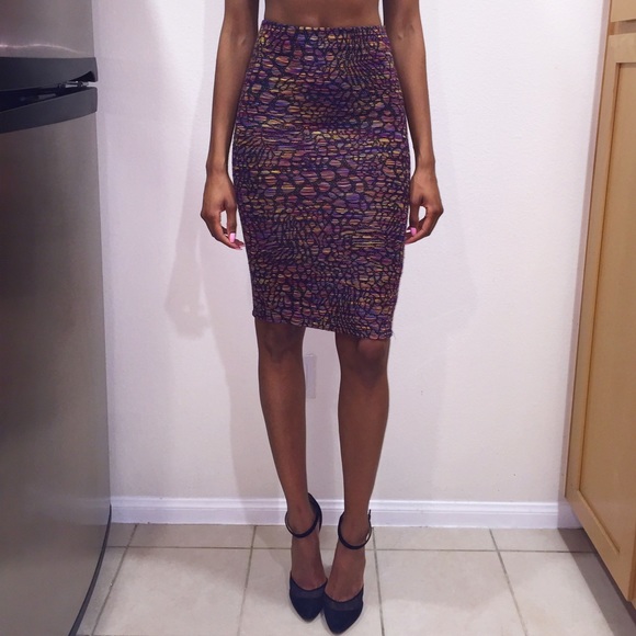 Zara multi-color pencil skirt