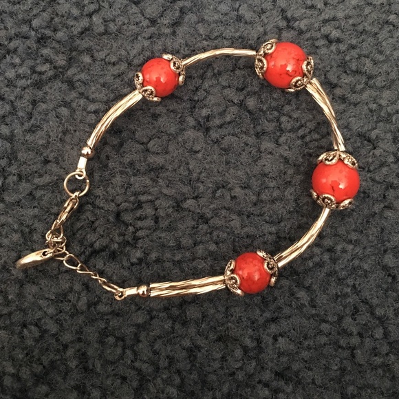 Alloy red bracelet