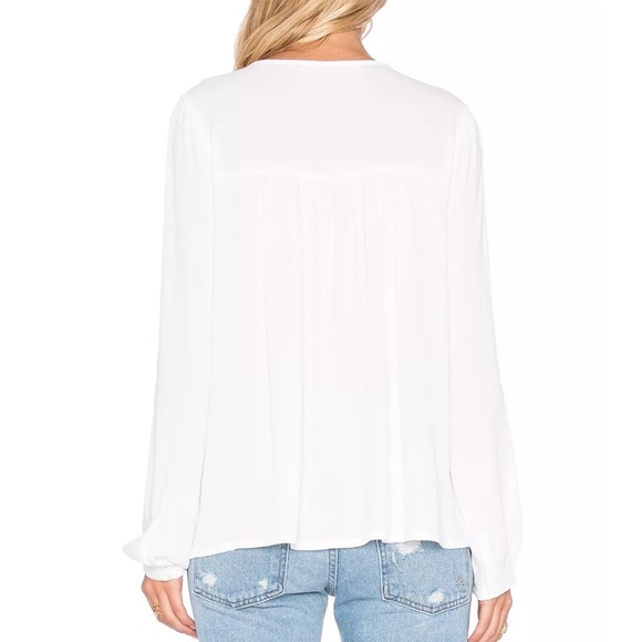 SWING TUNIC Intricate Top Vintage Lace-Up Blouse - Picture 3 of 7