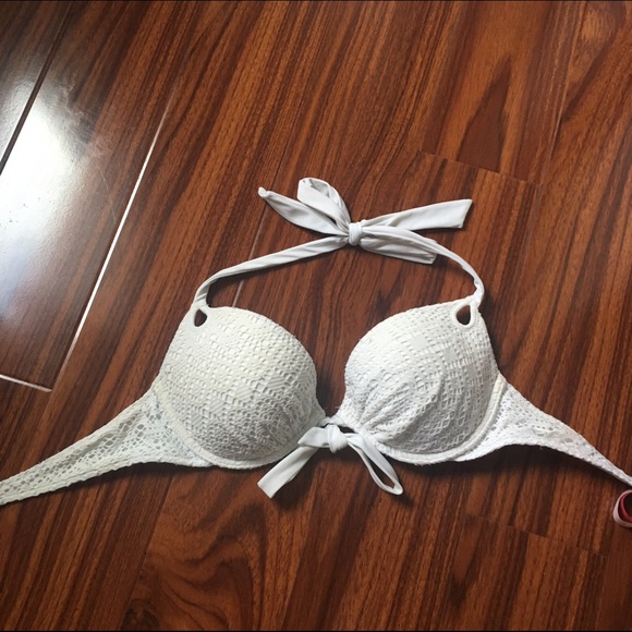 White knit-like VS bathing suit top