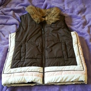 Seventy Seven puffy vest with fur