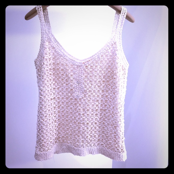 Tory Burch Crochet Tank Top with Full Lining