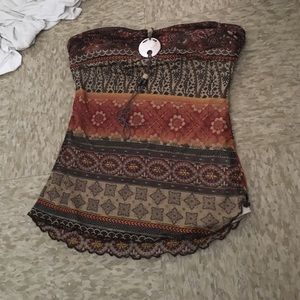 Medium print tube top
