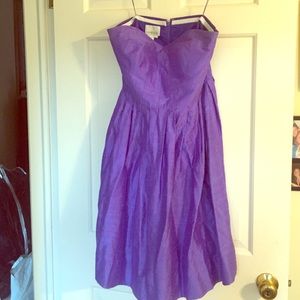 Lavender strapless formal dress