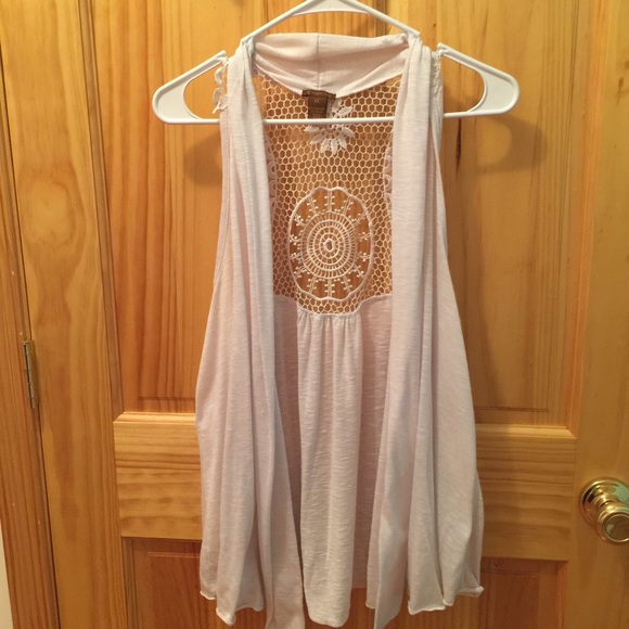 White Knit back Vest