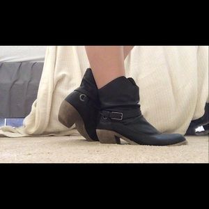 Soft Black Heeled Boots