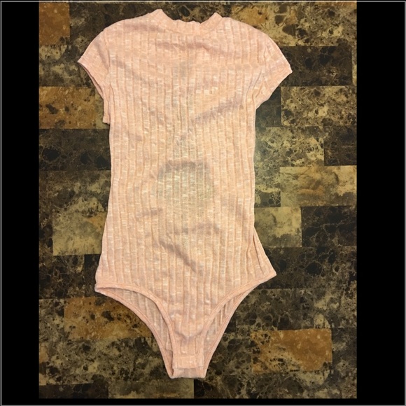 Blush mock neck bodysuit