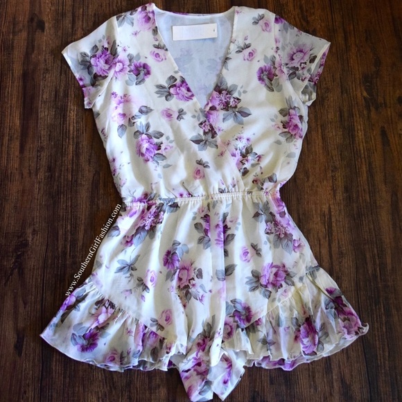 Southern Girl Fashion FLORAL ROMPER Printed Intricate Bohemian