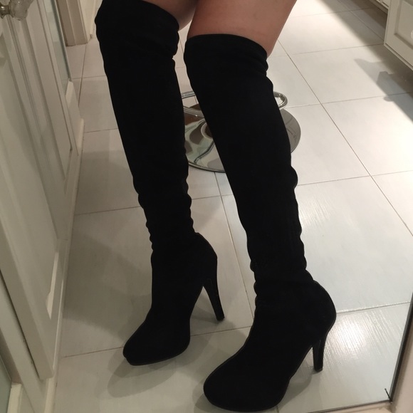 Black over the knee boots