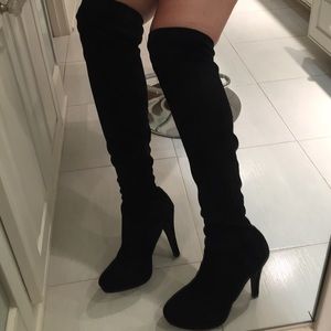 Black over the knee boots